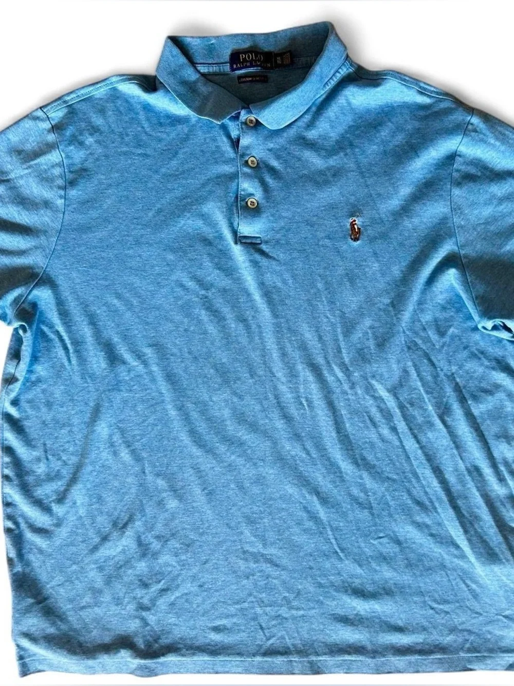 Ralph Lauren Men’s Heather Light Blue Polo